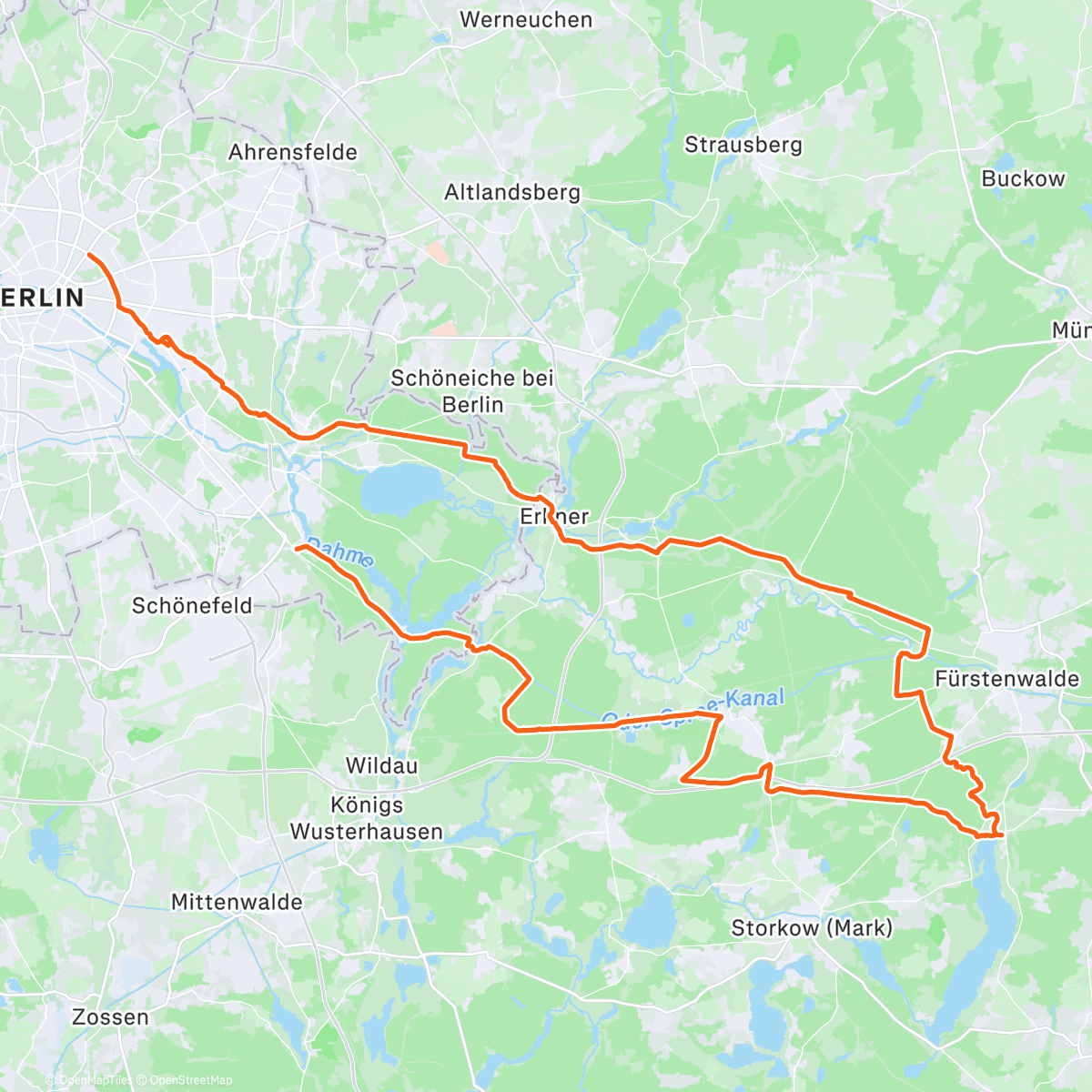 Карта физической активности (Kaffeerösterei Bad Saarow & Rauener Berge 🏔️)