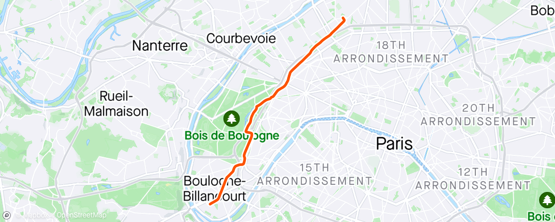 アクティビティ「Sortie vélo dans l'après-midi」の地図