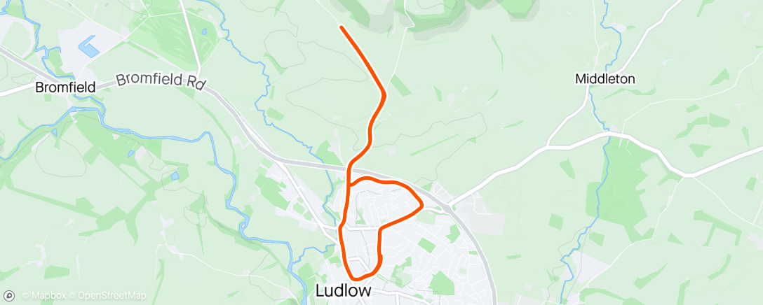 Map of the activity, Ludlow Runners