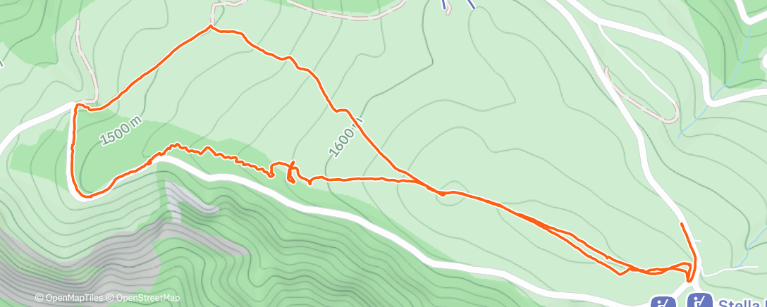 Map of the activity, Sessione di racchette da neve pomeridiana