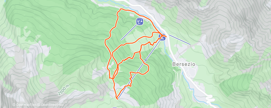 Map of the activity, Sessione di trail running mattutina