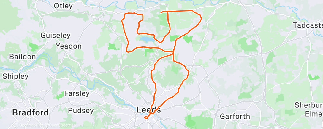 Map of the activity, Afternoon Ride