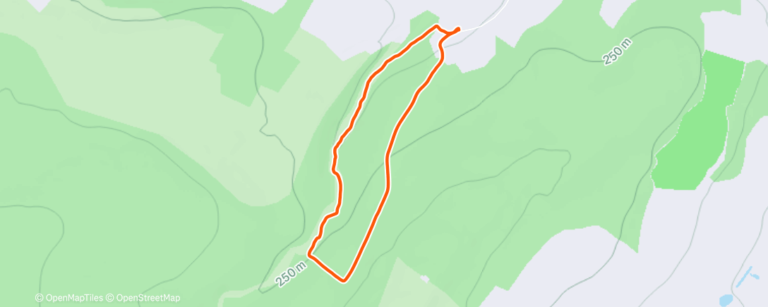 Map of the activity, Glenbarrow->Sauna