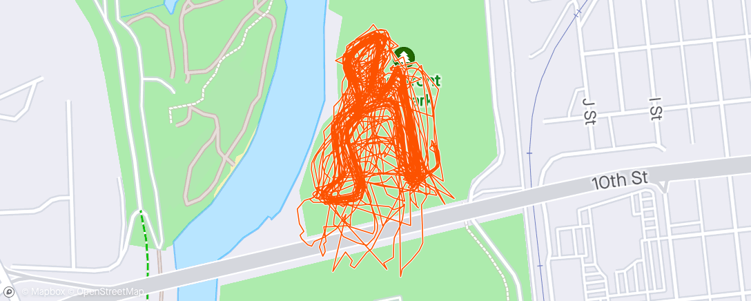 Map of the activity, Hella Laps for an eMoto “Shootout” at Riverfront MX