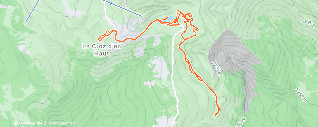 Map of the activity, Joux Plane