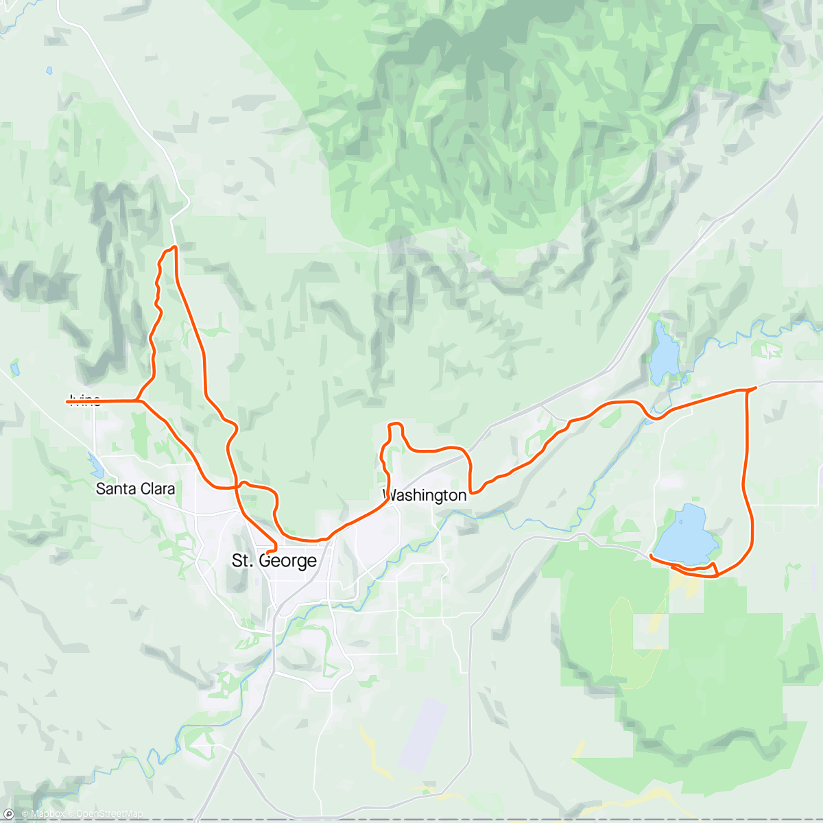 Map of the activity, 2024 Saint George 70.3 bike