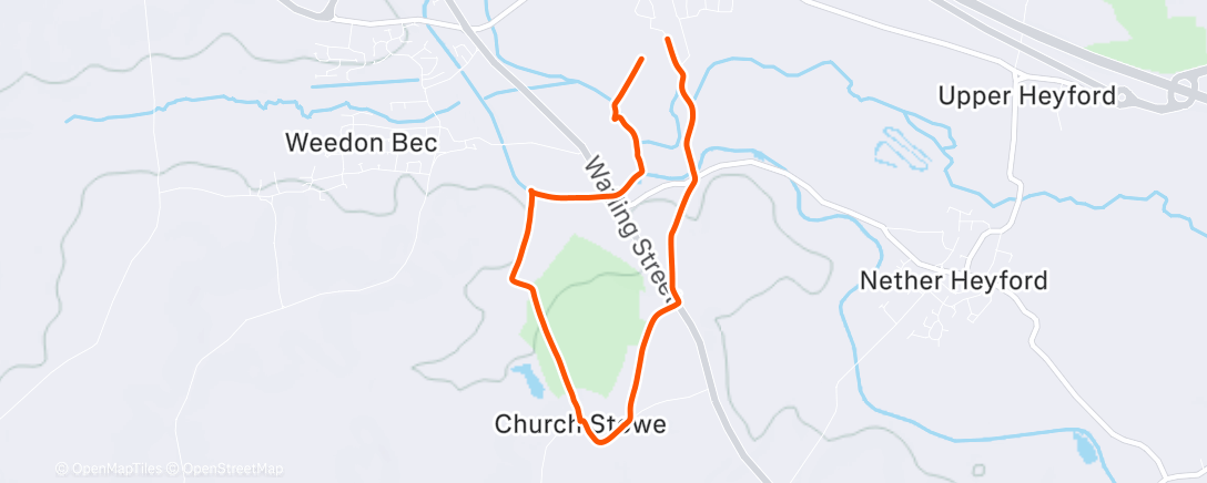 Map of the activity, Morning Walk