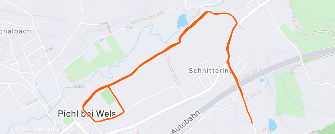 Map of the activity, Lauf am Nachmittag