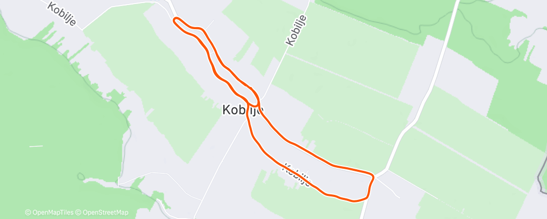 Map of the activity, Evening Run