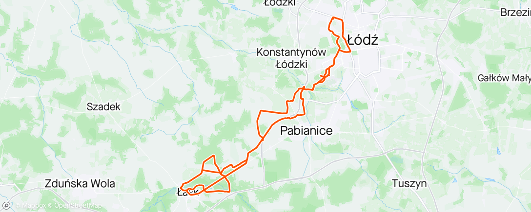 Map of the activity, Rowerowe topienie Marzanny