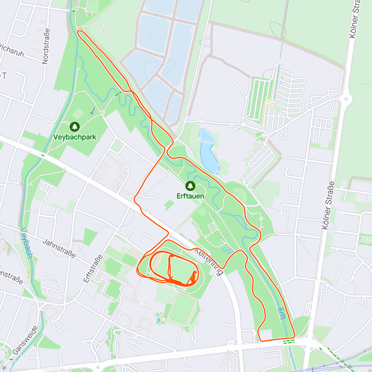 Map of the activity, Samstags beim Laufseminar