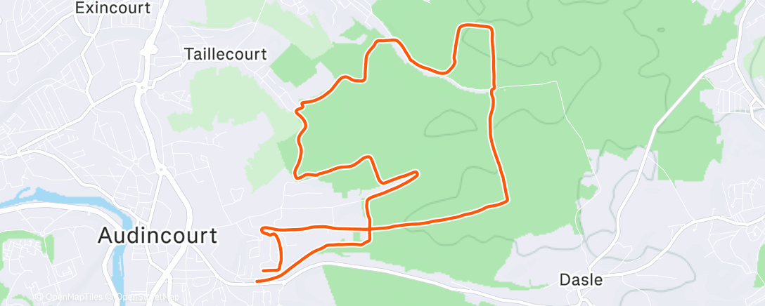 Карта физической активности (3000/2000/1000/1000 dans les bois)