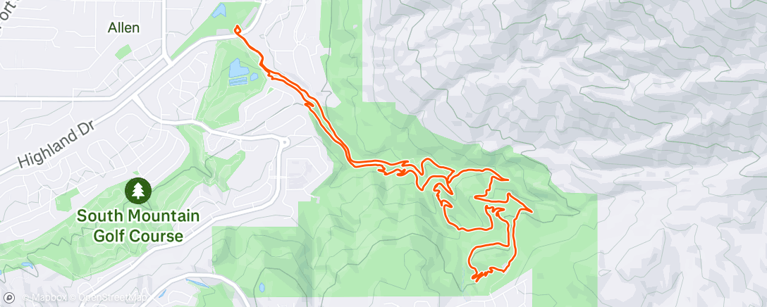 Map of the activity, Rush with a detour. Thank you trailworkers for cleaning up the trails.