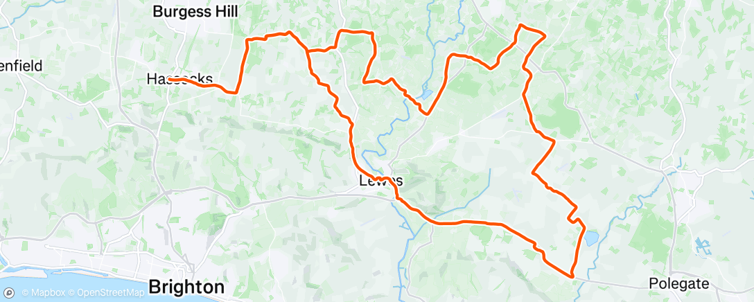 Map of the activity, SRVC coffee ride with no coffee 🤣⏰