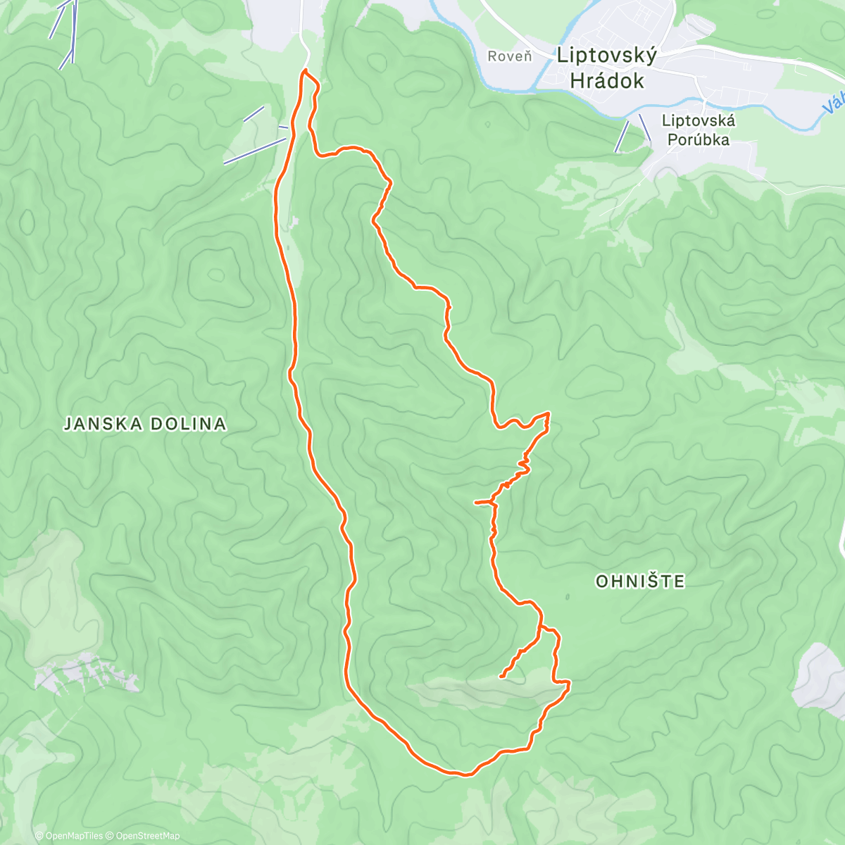 Map of the activity, Ohniste & Slema