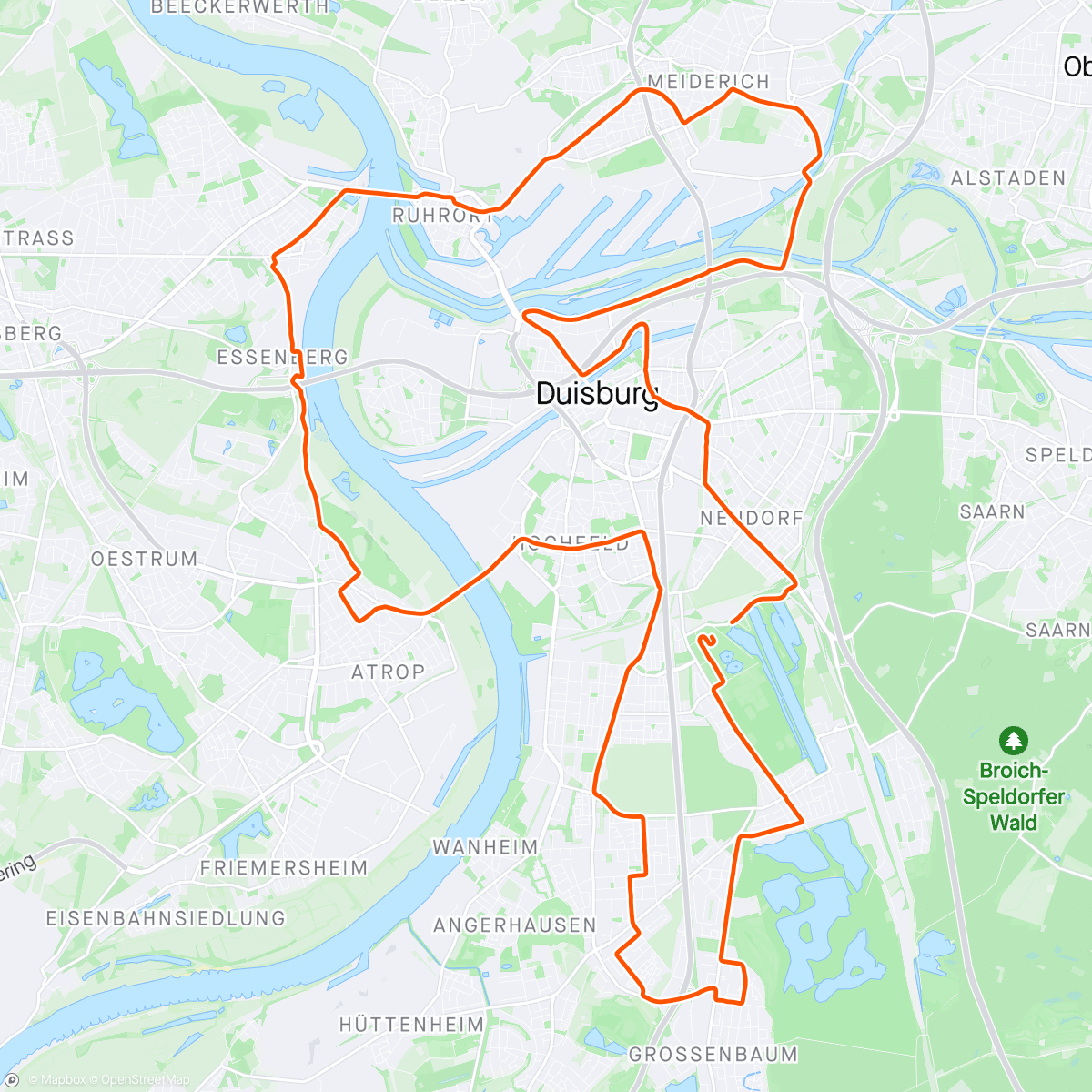 Mappa dell'attività Rhein-Ruhr-Marathon Duisburg 2024