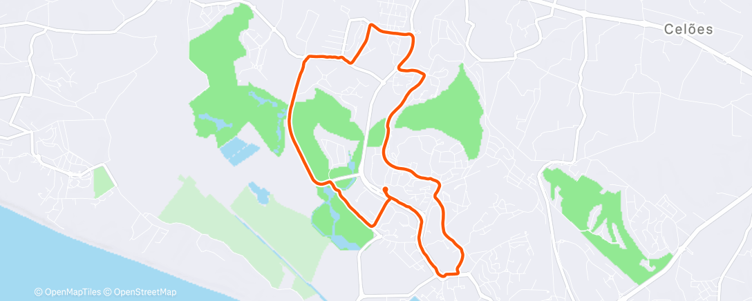 Map of the activity, Corrida vespertina