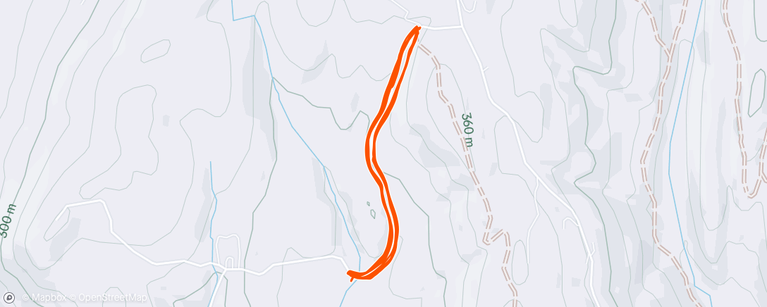 Map of the activity, Glen Rd recovery hills w/ Emily