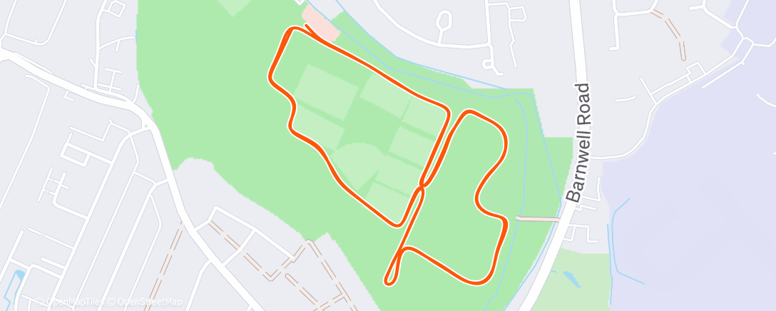 Map of the activity, Coldhams Common Christmas parkrun