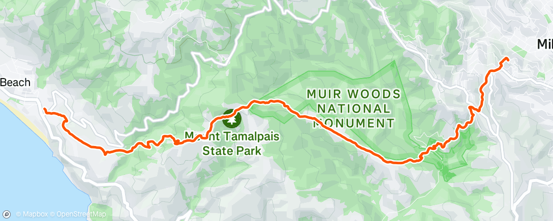 Map of the activity, Morning Hike