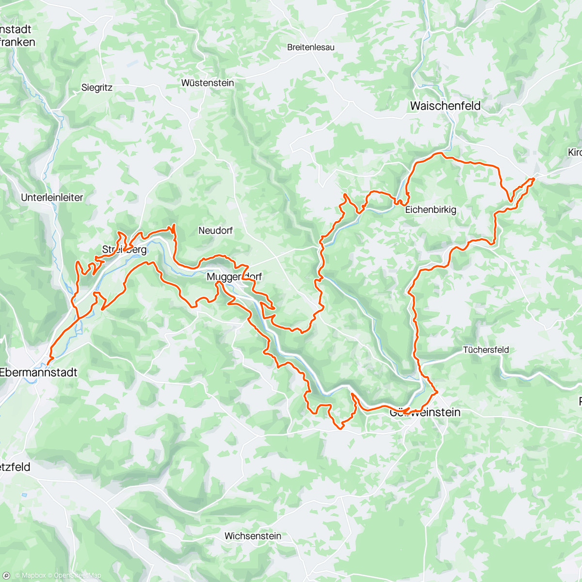 Map of the activity, Ultratrail Fränkische Schweiz 2024