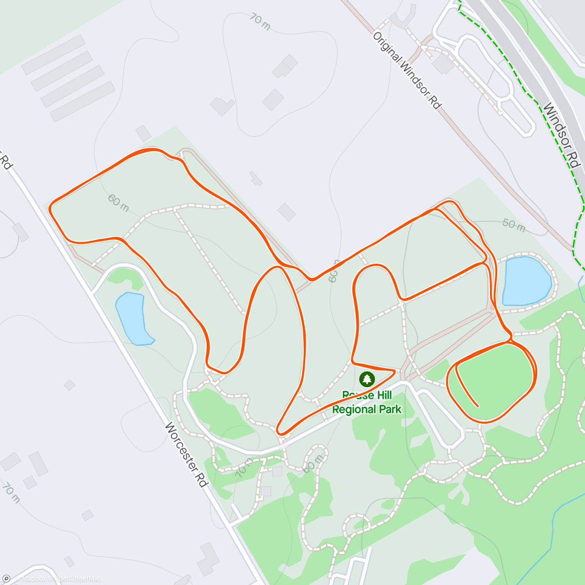 Map of the activity, Trail Run 2024#24 - parkrun with Rob to complete his Run the World Australia map