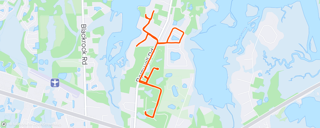 Mappa dell'attività 5 on 5/5 Finished at 5:00 ran 5 min pace
