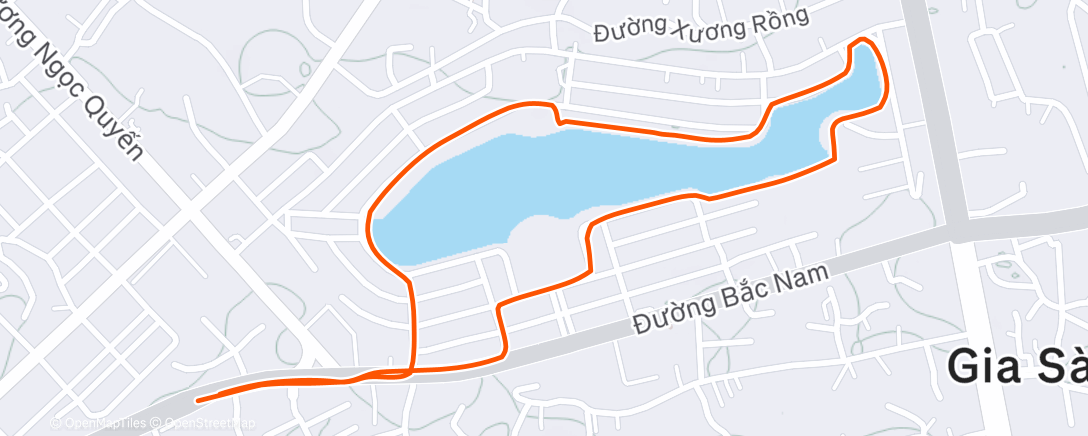 Map of the activity, Afternoon Run