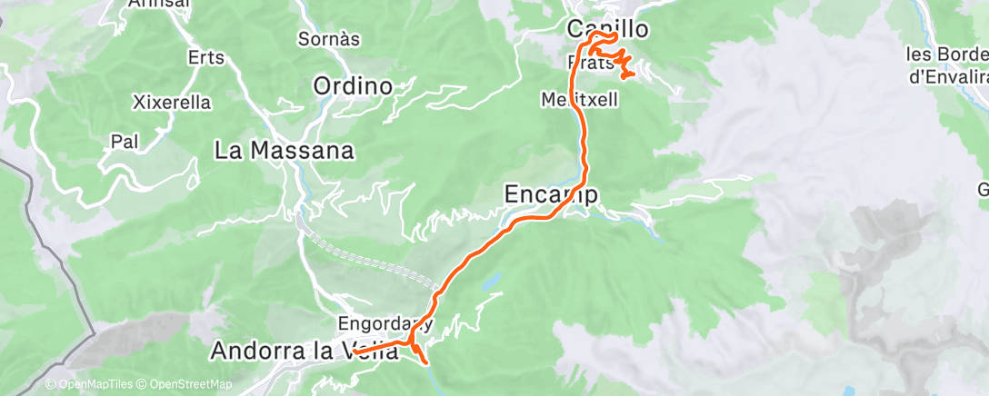 Map of the activity, Afternoon Ride