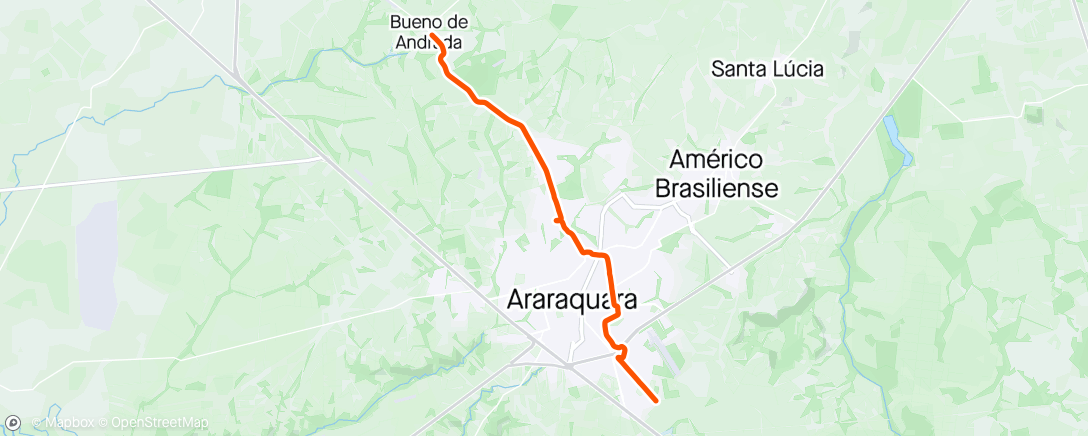 Map of the activity, Deslocamento (volta) depois do Rachão 1° de Maio.