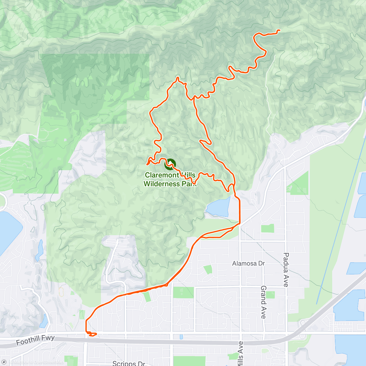 Map of the activity, Morning Mountain Bike Ride