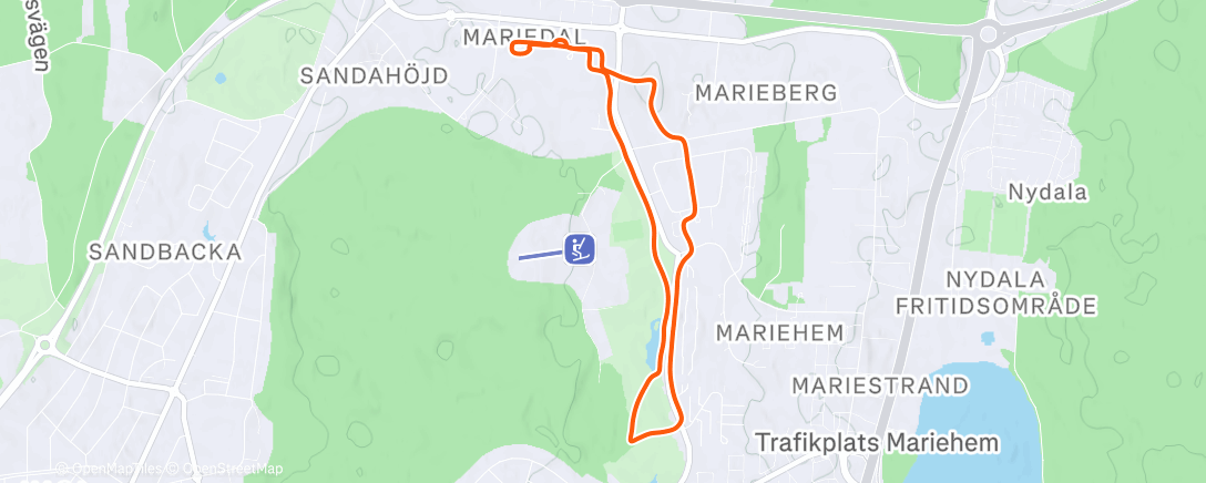 Map of the activity, Afternoon Walk