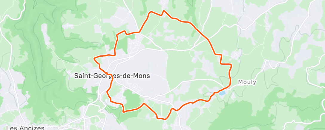 Карта физической активности (Balade avec les molosses)