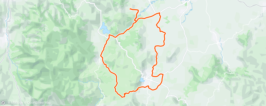 Mapa da atividade, Bicicleta de montaña matutina