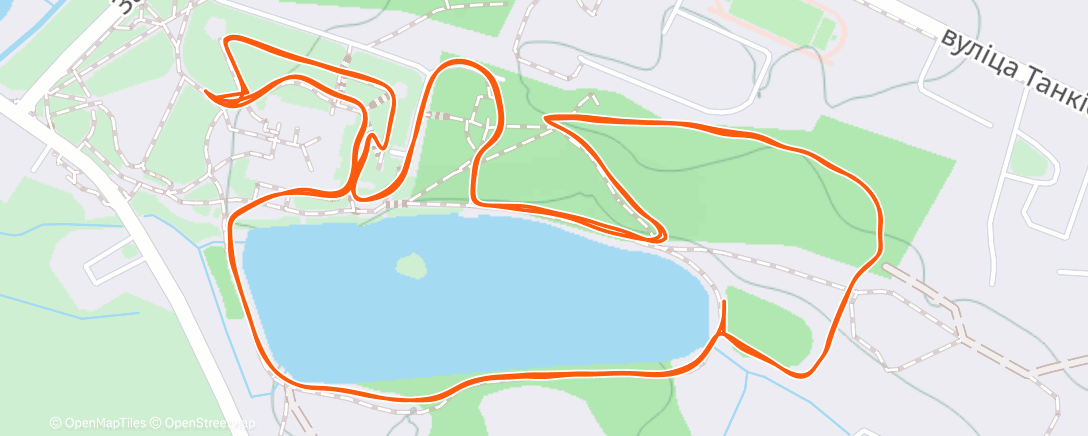 Map of the activity, Дневной забег