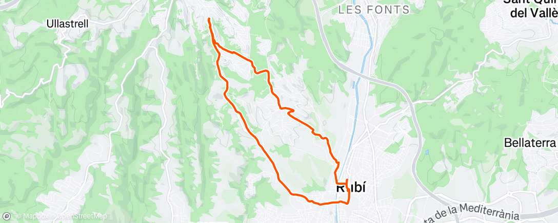 Map of the activity, Caminata de mañana