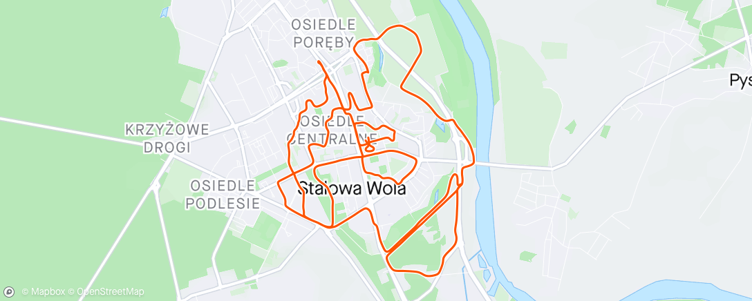 Map of the activity, Powolny Objazd Miasta