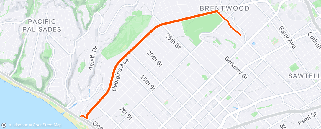 Map of the activity, Morning Walk