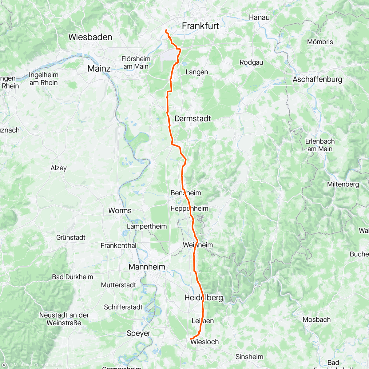 活动地图，Walldorf - Höchst mit Ottmar