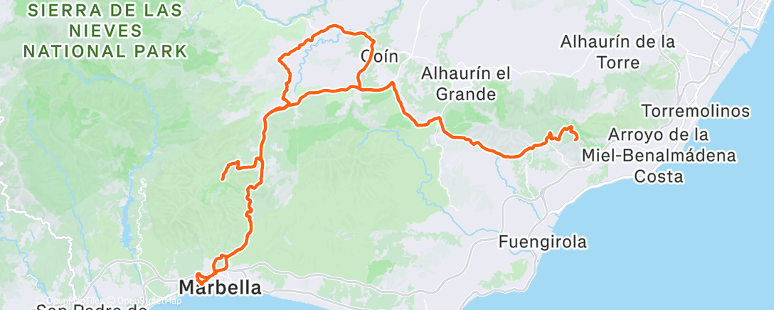 Map of the activity, Morning Ride