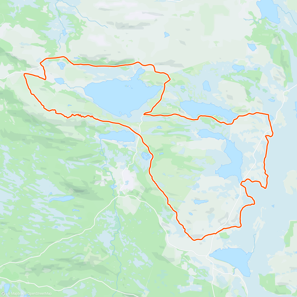 Map of the activity, Lunkefjell i vinden