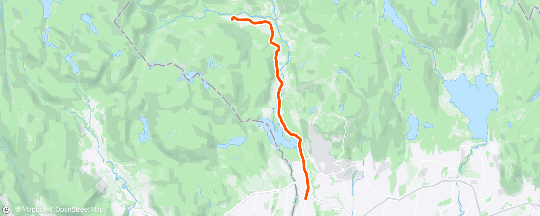 Map of the activity, Afternoon Ride - kort tempo mellom slaga