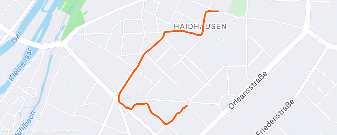 Map of the activity, Abendspaziergang