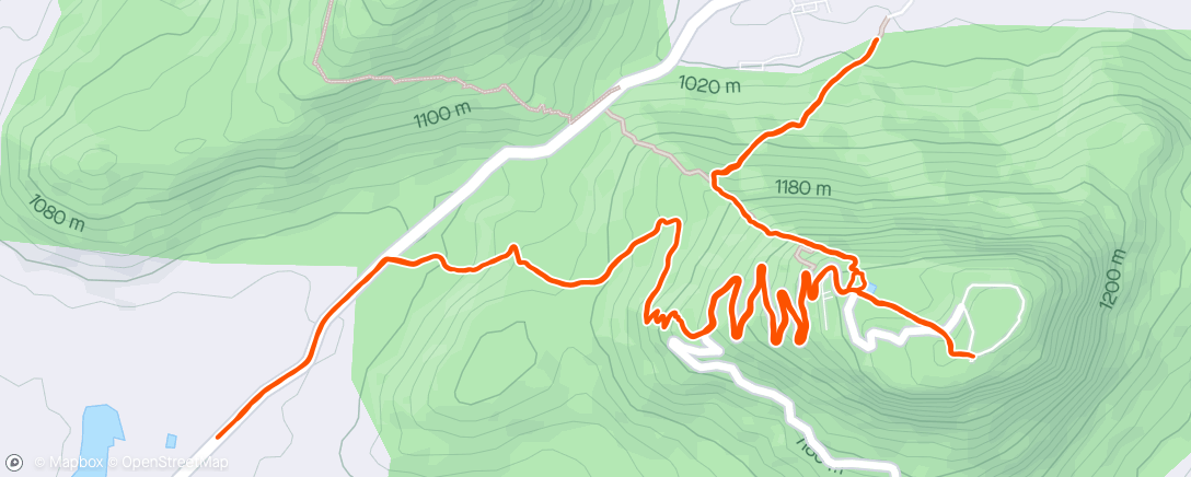 Map of the activity, Nandi trail & hills