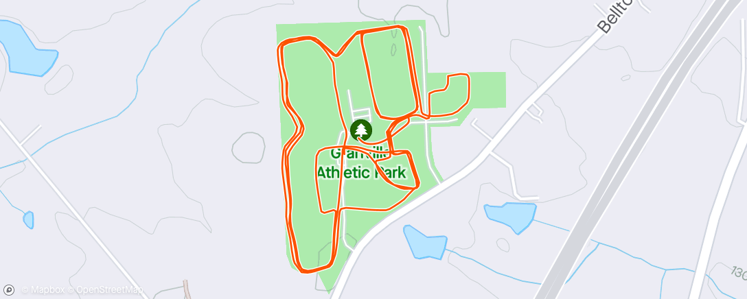 Map of the activity, Group run with 6 strides