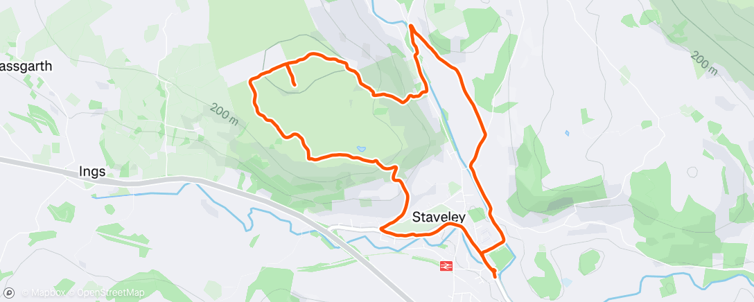 Map of the activity, Trail le matin