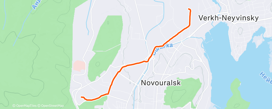 Map of the activity, Вечерняя прогулка