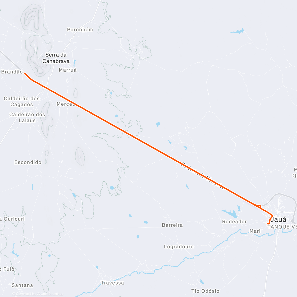 Map of the activity, Afternoon Ride