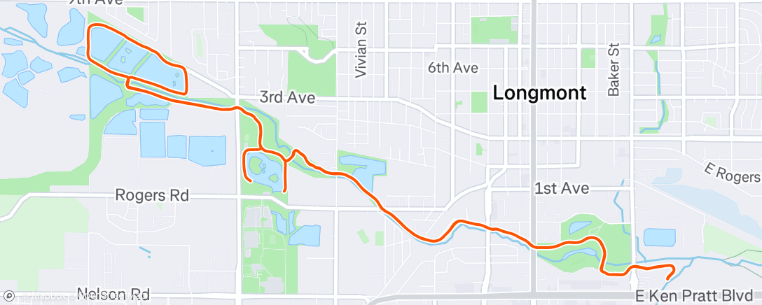 Map of the activity, Morning Run
