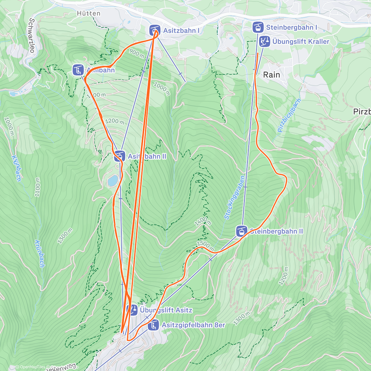 Map of the activity, Ski Alpin zu Weihnachten